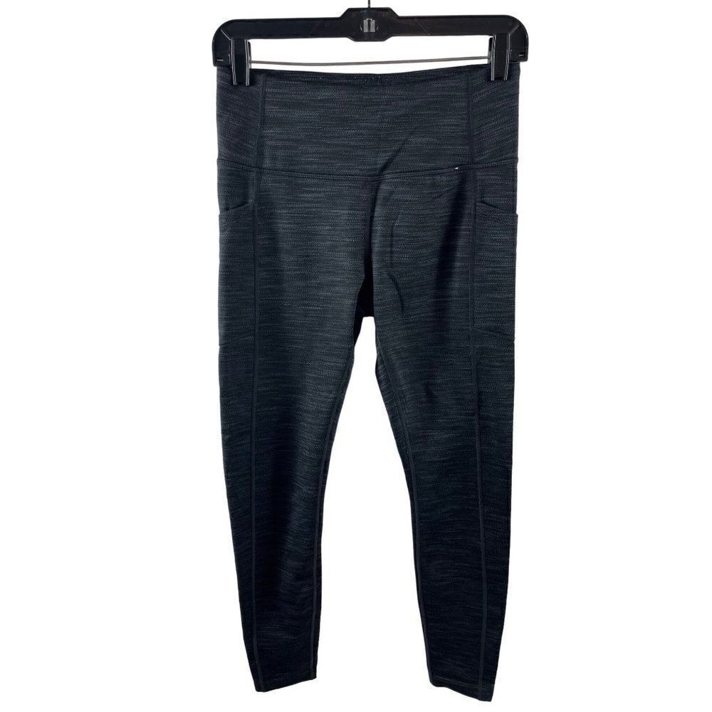 Mondetta Active High Waisted Pocket Full Length Leggings Size Small Gray Stretch